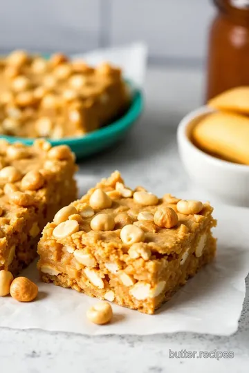 Butter Peanut Crunch Bars presentation