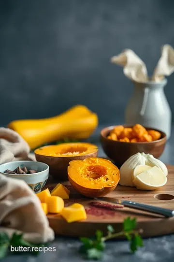 Butternut Squash Mac and Cheese ingredients