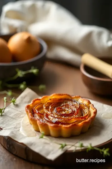 Caramelized Onion Tart presentation