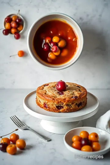 Cherry & Apricot Cake with Amaretto Cream steps