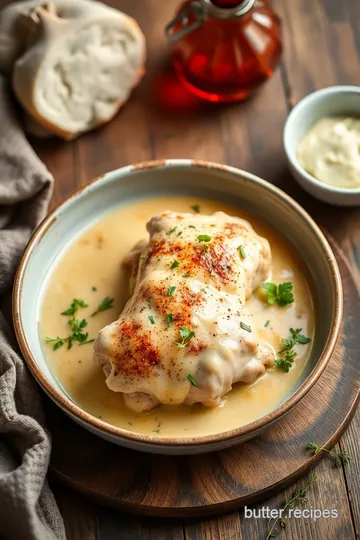 Creamy Baked Chicken Thighs with Shirataki Noodles presentation