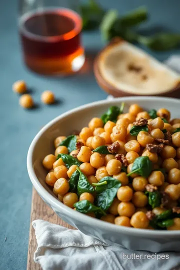 Bake Cheesy Anchovy Chickpeas with Spinach presentation