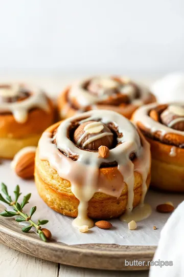 Bake Chocolate Almond Rolls with Glaze presentation