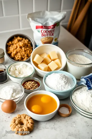 Coconut Butter Cookies ingredients