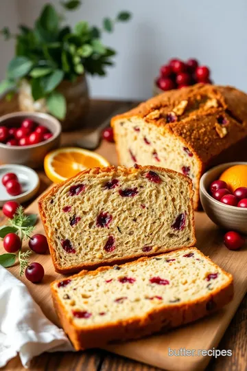 Cranberry Orange Bread presentation