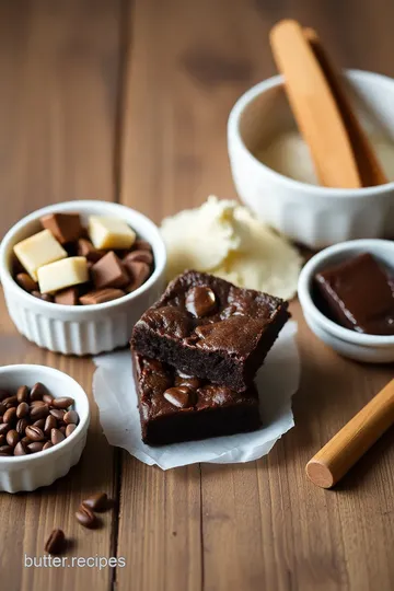 Fudgy Brownies with Rich Chocolate Chips ingredients