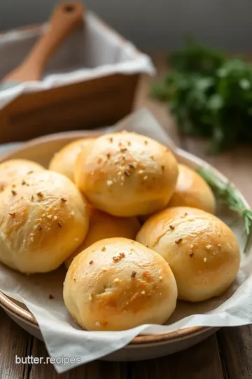 Bake Garlic Butter Dinner Rolls presentation