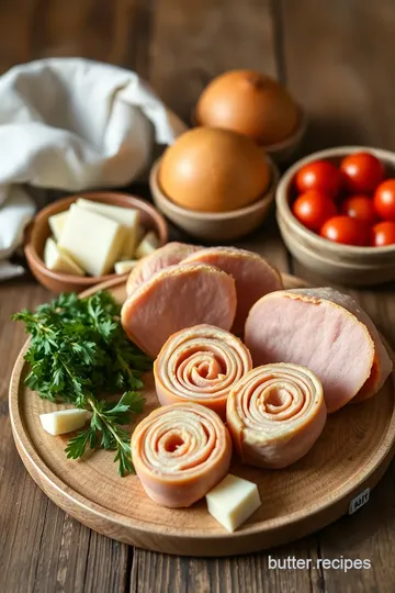 Ham and Swiss Crescent Roll Pinwheels ingredients