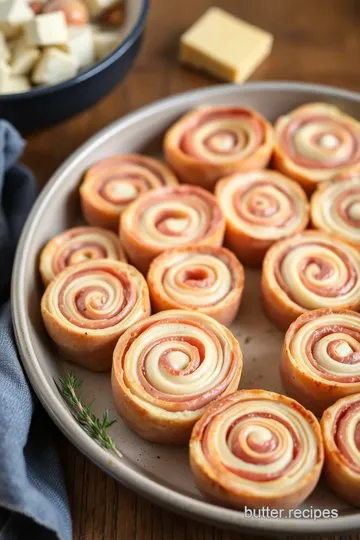 Ham and Swiss Crescent Roll Pinwheels steps