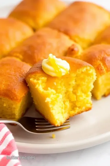 Jiffy Honey Butter Cornbread presentation