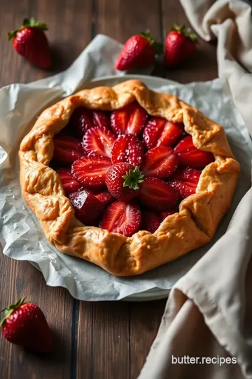 Bake Strawberry Galette - A Flaky Delight presentation