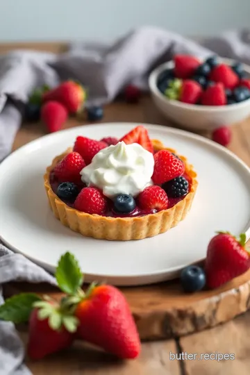 Summer Berry Tart presentation