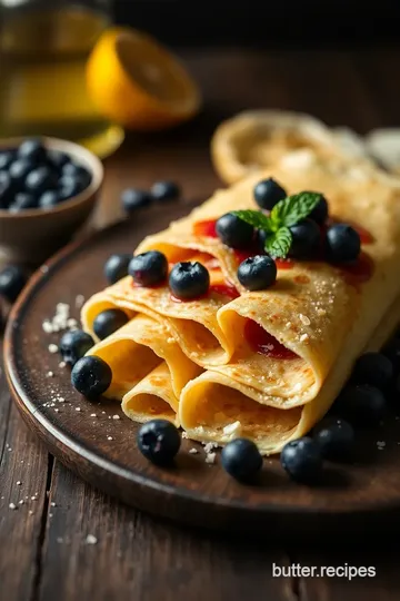 Blueberry Limoncello Cheese Crepes Delight ingredients