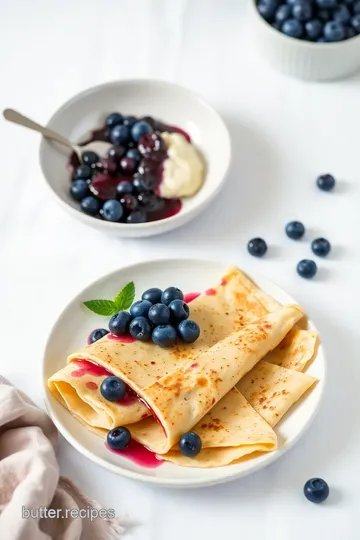 Blueberry Limoncello Cheese Crepes Delight steps