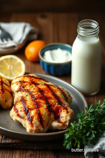 Grilled Buttermilk Chicken with Flavorful Marinade ingredients