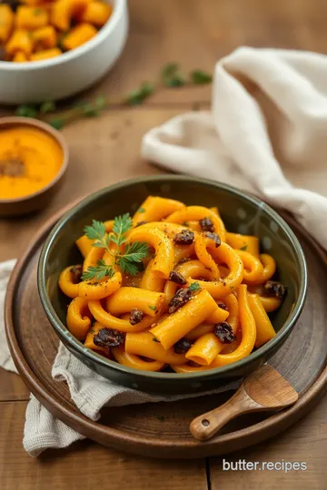 Roasted Butternut Squash Pasta Delight presentation