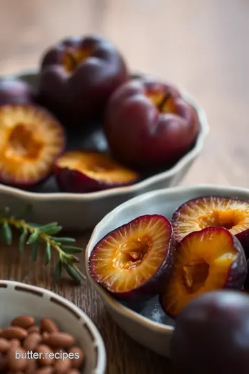 Caramelized Plum Tarte Tatin with Lavender Cream ingredients