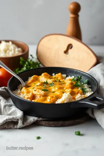 Cheesy Chicken and Rice Skillet Delight ingredients