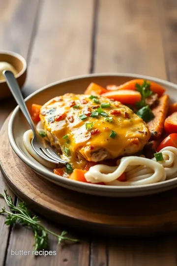 Cheesy Chicken and Veggie Casserole presentation