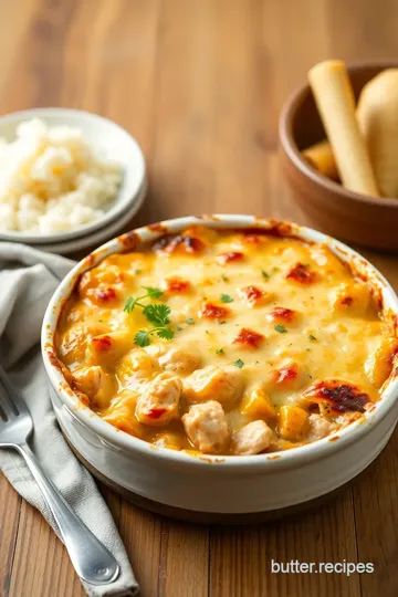 Cheesy Chicken Delight with Ham presentation