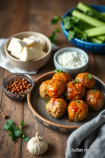 Cheesy Meatball Muffin Delights ingredients