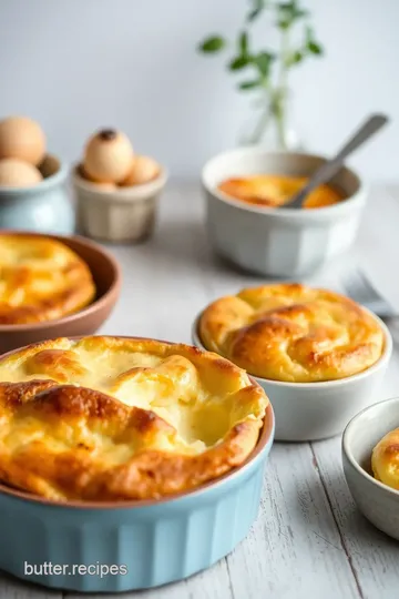 Cheesy Potato Soufflé Delight presentation