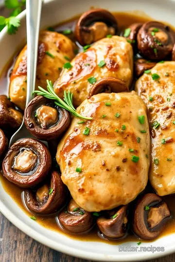 Chicken Marsala with Portobello Mushrooms presentation