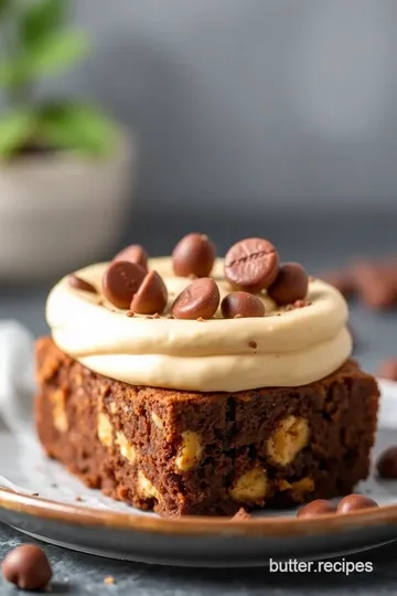 Peanut Butter Brownie Double Cheesecake Ice Cream presentation