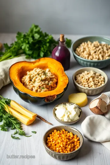 Roasted Acorn Squash with Turkey Filling ingredients