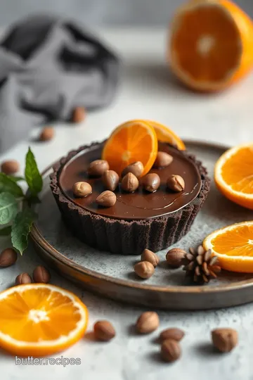 Decadent Chocolate Tart with Hazelnuts & Oranges ingredients