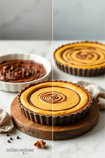 No-Bake Pumpkin Pie with Chocolate Swirls steps