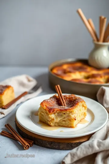 Cinnamon Bread Pudding Delight presentation