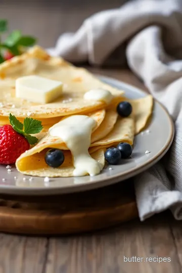 Buttermilk Crepes Recipe presentation