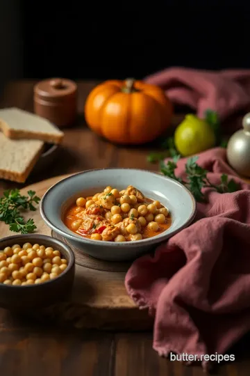 Cooked Chicken Paprikash with Chickpeas presentation