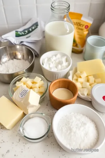 Homemade Butterkäse ingredients