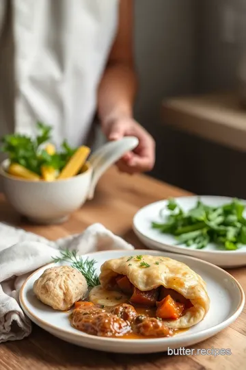 Savory Steak & Sweet Potato Cornish Pasty Delight presentation