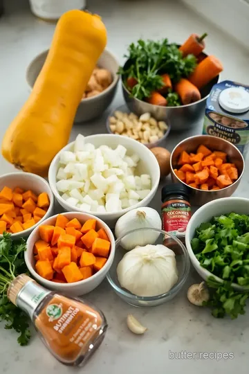 Creamy Roasted Butternut Squash and Sweet Potato Soup ingredients