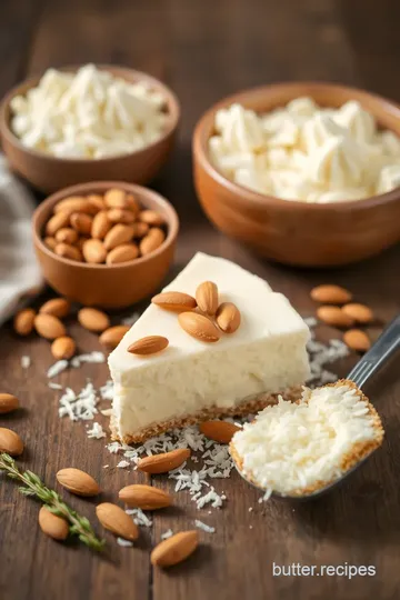 Bake Coconut Cheesecake with Almonds ingredients