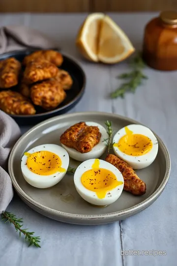 Decadent Boiled Eggs with Truffle Oil & Crispy Soldiers presentation