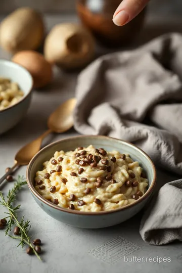 Decadent Truffled Lentil and Kale Risotto presentation