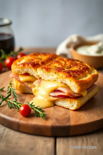 Baked Ham Cheese Croque Monsieur Delight presentation