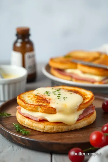 Baked Ham Cheese Croque Monsieur Delight steps