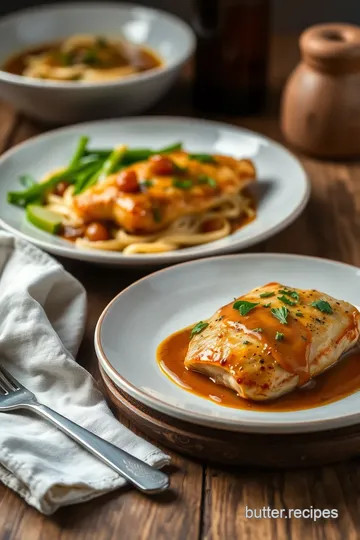 Sautéed Chicken Paillard with Sherry Sauce presentation