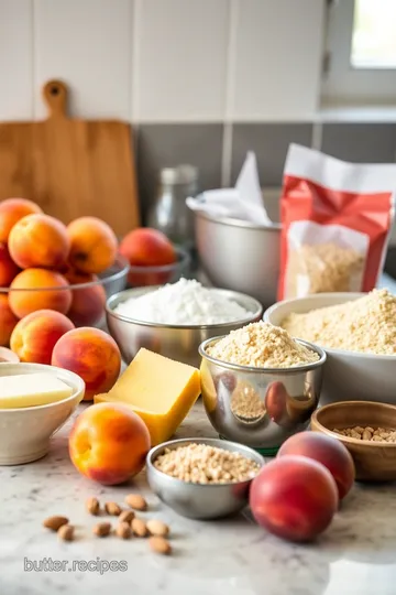 Delicious Polenta Cake with Fresh Peaches ingredients