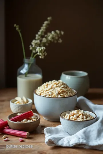 Delicious Roasted Rhubarb Bakewell Tart ingredients