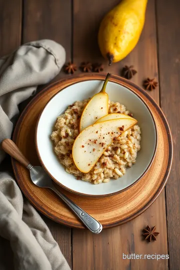 Spiced Baked Pear Oatmeal: A Cozy Breakfast Delight presentation