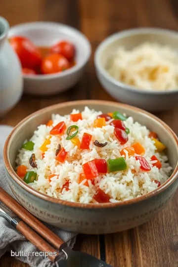 Delicious Vegetable Rice Medley presentation