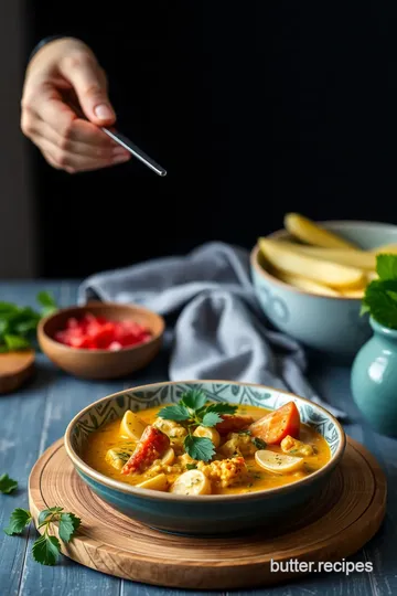 Delicious Vegetarian Thai Green Curry presentation