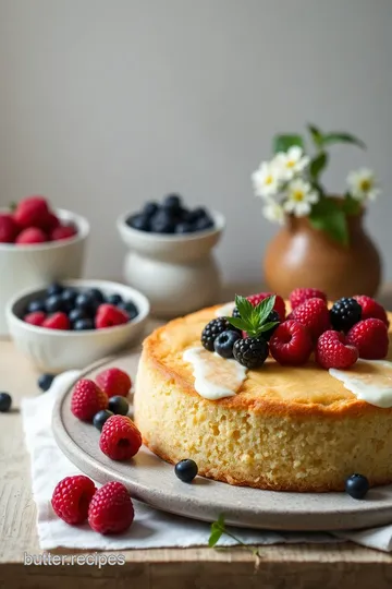 Bake Elderflower Cake with Fresh Berries ingredients