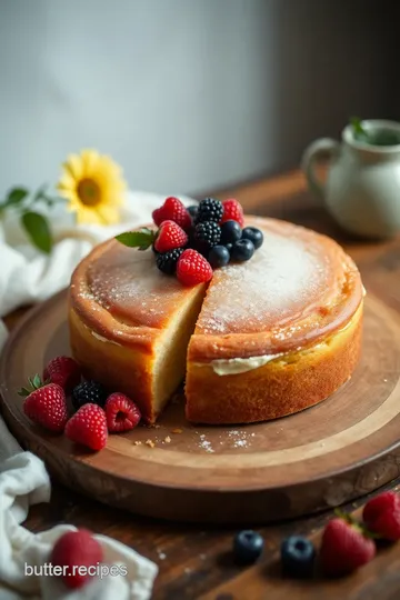 Bake Elderflower Cake with Fresh Berries presentation